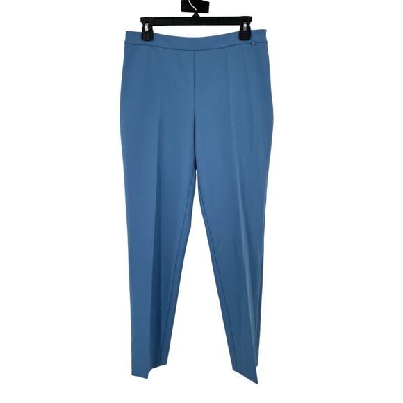 BOSS Hugo Boss pants Tiluna side zip slim fit cropped ankle blue size 6 - Picture 2 of 6